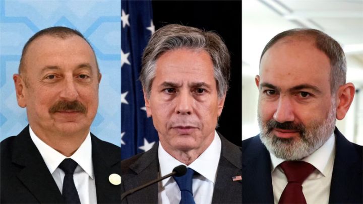 Əliyev, Paşinyan və Blinken görüşü olub